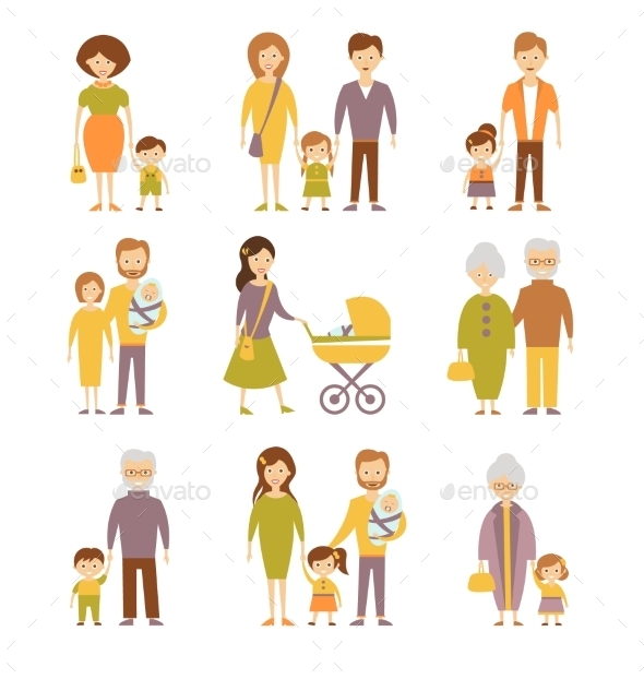 GraphicRiver Family Figures Icons Set 11967917 GraphicRiver Family Figures Icons Set 11967917