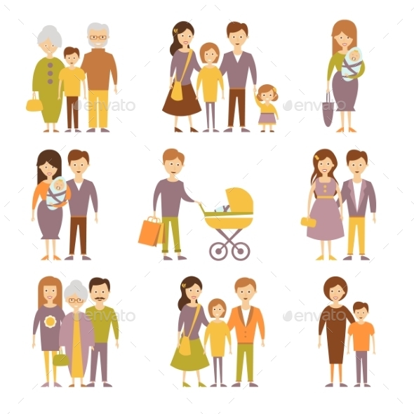 GraphicRiver Family Figures Icons Set 11967939 GraphicRiver Family Figures Icons Set 11967939