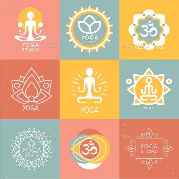 GraphicRiver Set Of Yoga And Meditation Symbols 11967981 GraphicRiver Set Of Yoga And Meditation Symbols 11967981