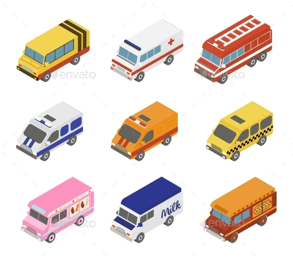 GraphicRiver Isometric Public City Transport 11968447 GraphicRiver Isometric Public City Transport 11968447
