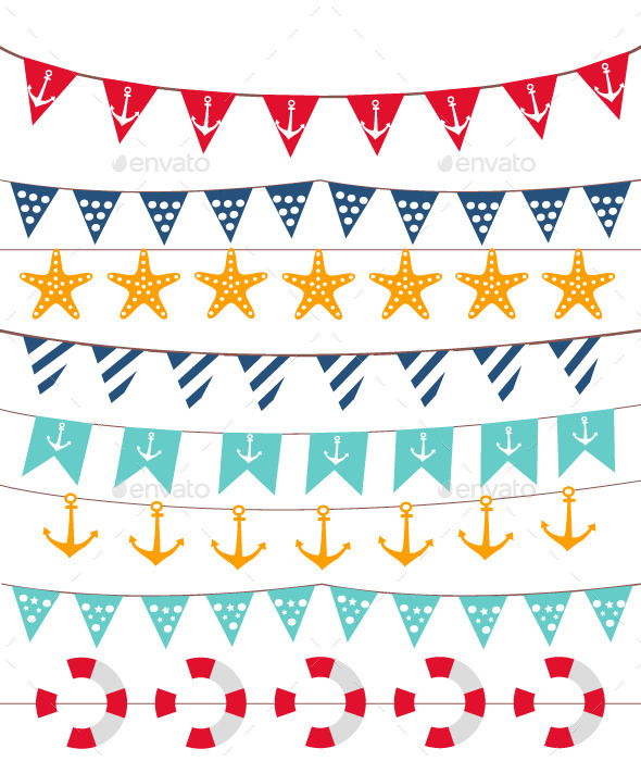 GraphicRiver Marine Bunting and Garland Set 11968403 GraphicRiver Marine Bunting and Garland Set 11968403