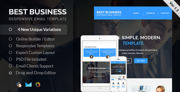 Best Business Responsive Email + Builder Access