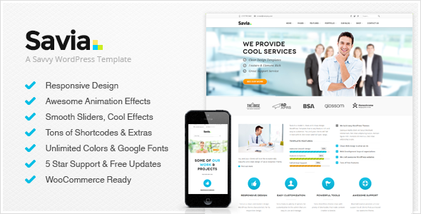 Savia - Responsive Multi-Purpose Wordpress Theme