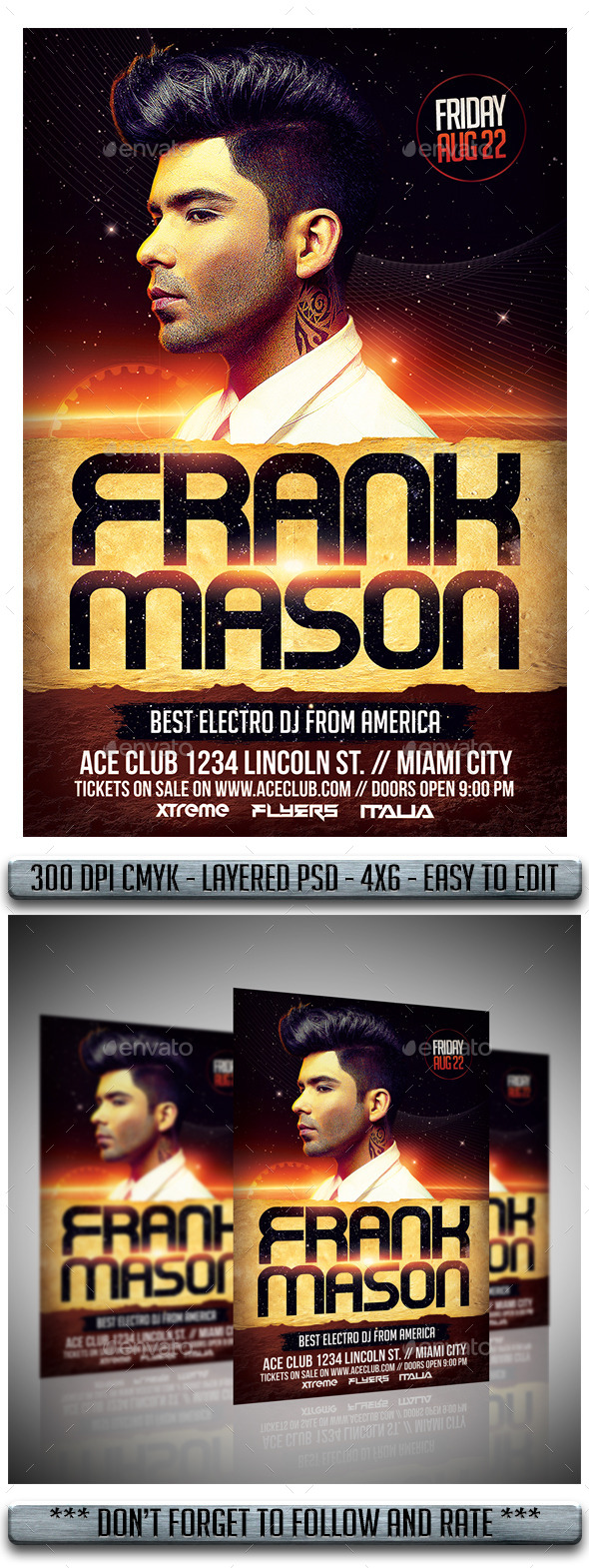 GraphicRiver DJ Flyer 11974339 GraphicRiver DJ Flyer 11974339
