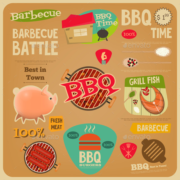 GraphicRiver BBQ Card 11974415 GraphicRiver BBQ Card 11974415