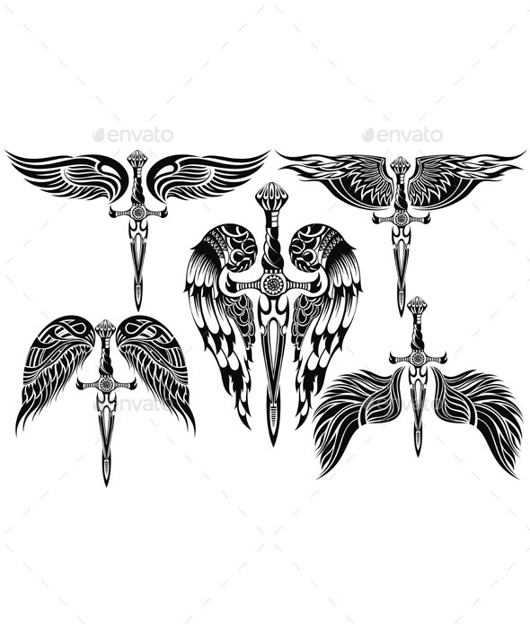 GraphicRiver Wings and Sword Big Set 11975007 GraphicRiver Wings and Sword Big Set 11975007