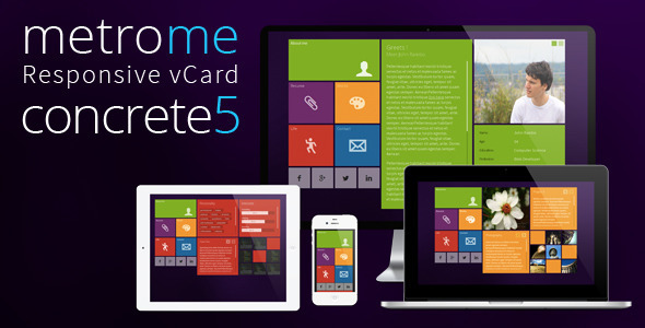 metroMe - Concrete5 Responsive vCard Theme