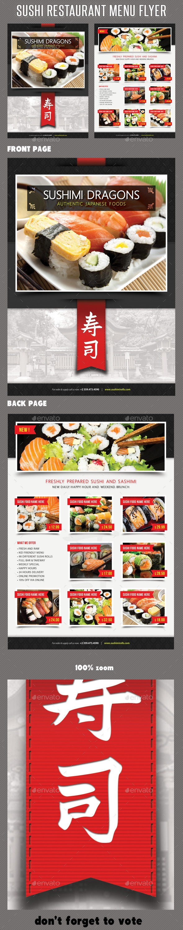GraphicRiver Sushi Restaurant Menu Flyer V06 11975694 GraphicRiver Sushi Restaurant Menu Flyer V06 11975694
