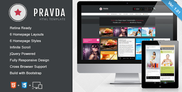 Pravda - Responsive Retina HTML Template