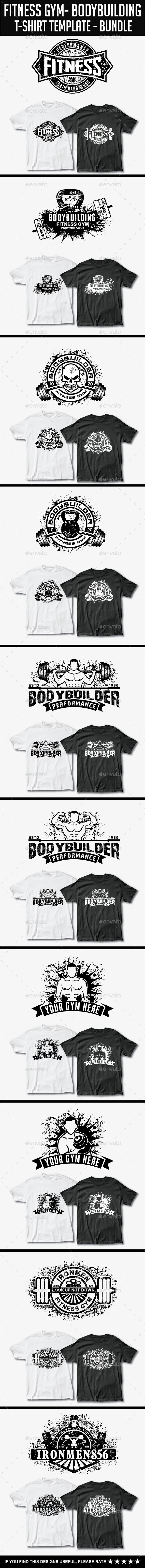 GraphicRiver 10 Fitness T-Shirt Template Bundle 11958686 GraphicRiver 10 Fitness T-Shirt Template Bundle 11958686