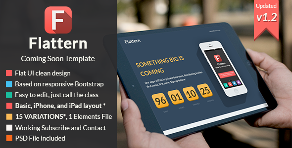 Flattern - Responsive Coming Soon Template