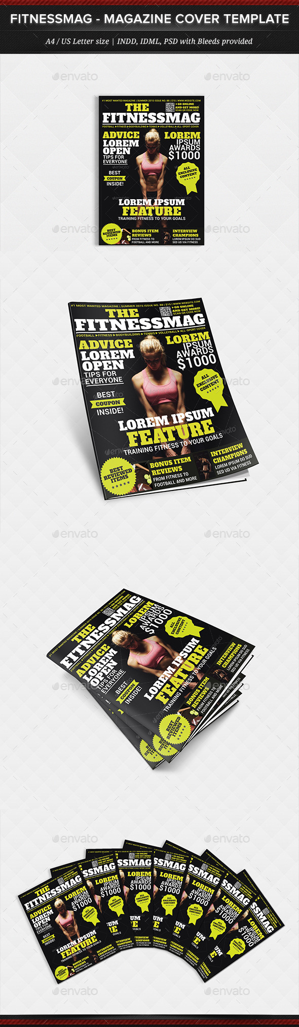 GraphicRiver FitnessMag Multipurpose Magazine Cover Template 11977412 GraphicRiver FitnessMag Multipurpose Magazine Cover Template 11977412