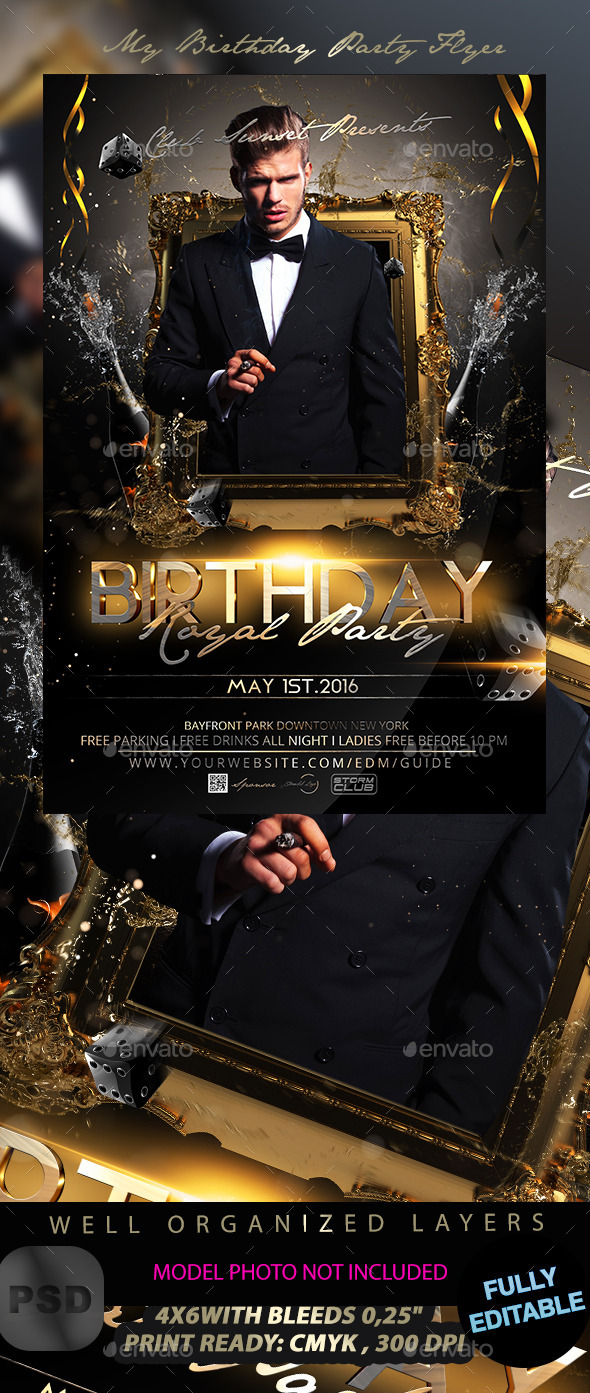 GraphicRiver My Birthday Party Flyer 11978584 GraphicRiver My Birthday Party Flyer 11978584
