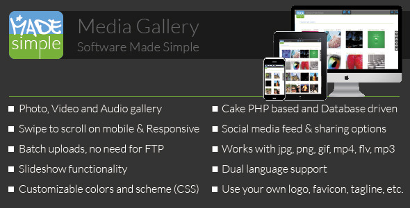 MadeSimple Photo/Video Gallery: Standalone or site Add-on