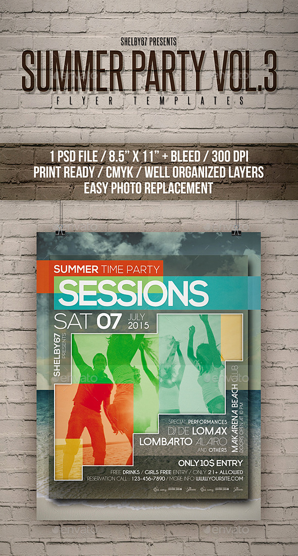 GraphicRiver Summer Party Flyer Poster Vol 3 11979400 GraphicRiver Summer Party Flyer Poster Vol 3 11979400