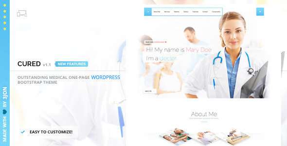 Cured - Responsive One Page WP Theme