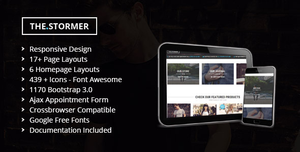 The Stormer Hipster Apparel HTML Template