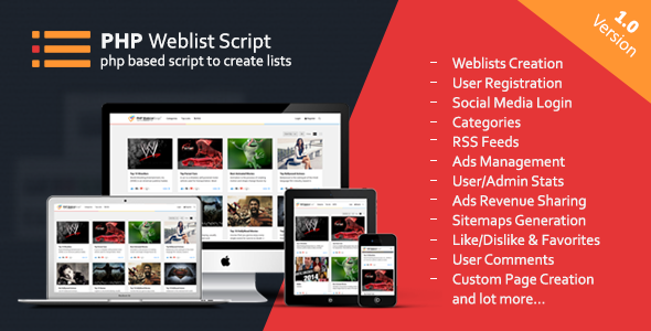 PHP Web List Script