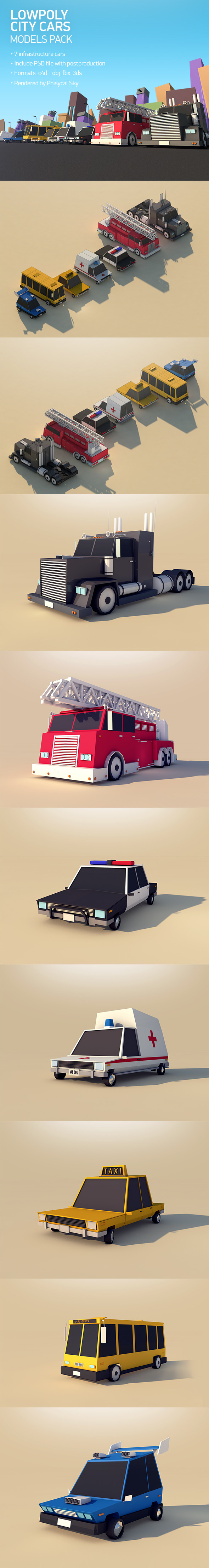 3DOcean City Cars Pack 11993451 3DOcean City Cars Pack 11993451