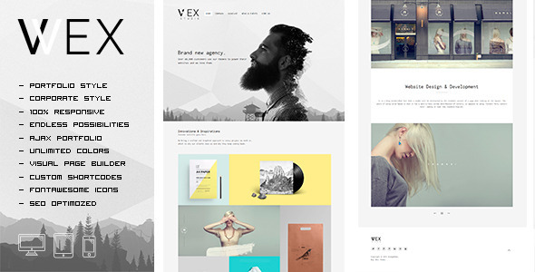 WEX - Minimalistic WordPress Portfolio Theme