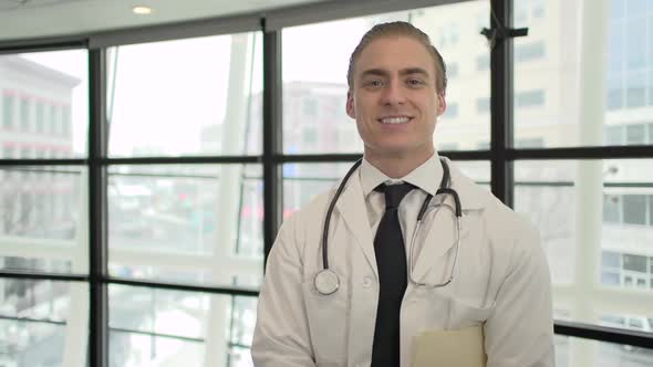 A Caucasian Male Medical Professional Walks Up To The Camera 10 Of 10 A Caucasian Male Medical Professional Walks Up To The Camera 10 Of 10