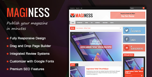 Maginess - Flexible Magazine WordPress Theme