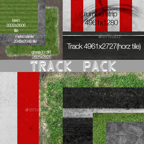 Race Track textures - 3DOcean Item for Sale
