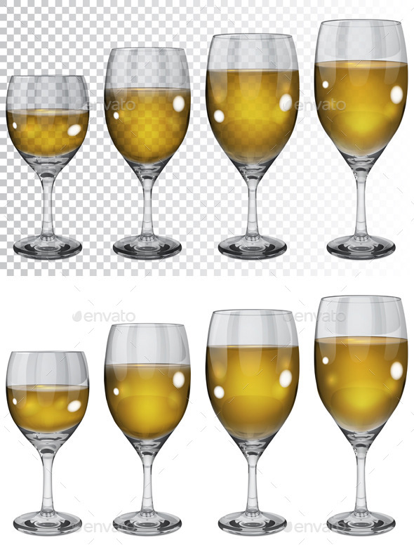 Wineglasses With White Wine