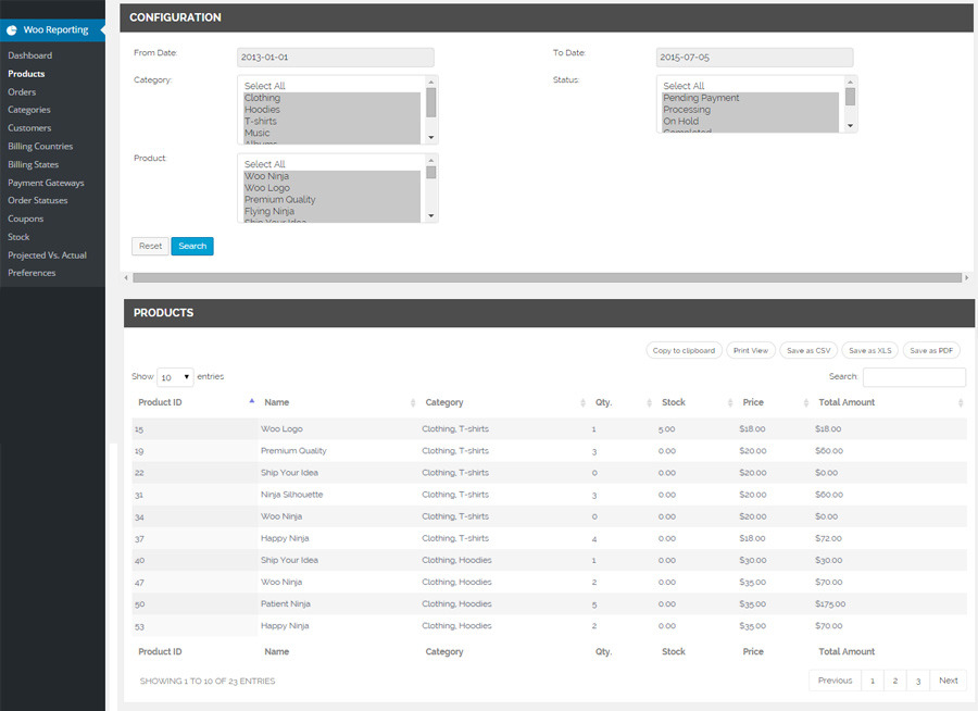 Advanced WooCommerce Reporting - WordPress | CodeCanyon