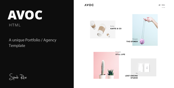 Avoc - Minimal Portfolio / Agency Template