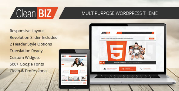 CleanBIZ - Multipurpose Wordpress Theme