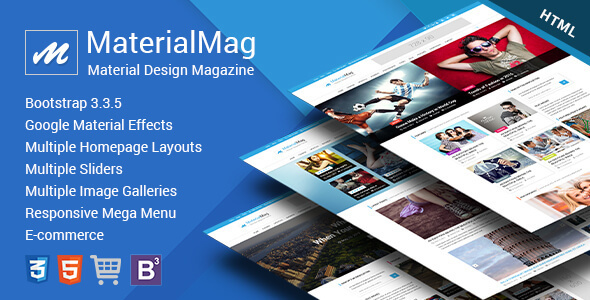 MaterialMag - Material Design Responsive Template