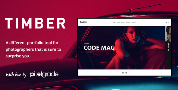 TIMBER - An Unusual Photography WordPress Theme