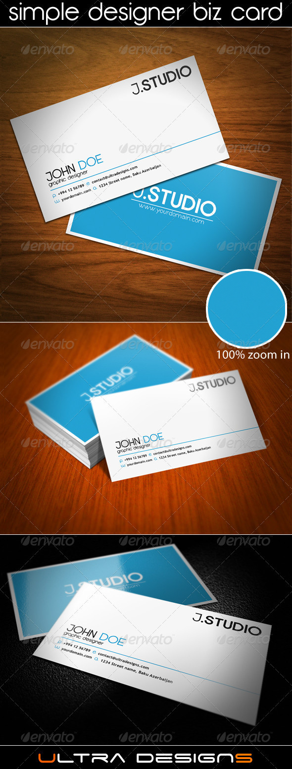 Simple Designer Business Card - Corporate Business Cards