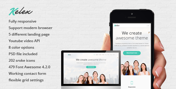 Kelex - Clean and Modern Landing Page