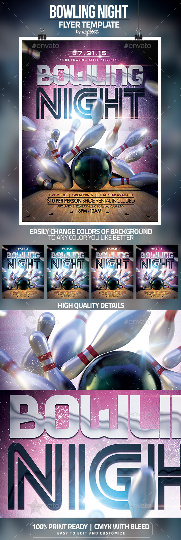 Bowling Night Flyer / Poster Template