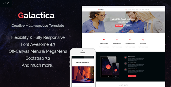 Galactica | Creative Multi-purpose Joomla Template