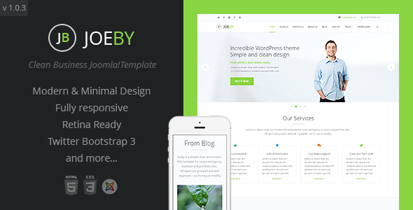 Joeby | Onepage Clean Business Joomla! Template