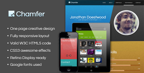 Chamfer - One Page Creative HTML Template