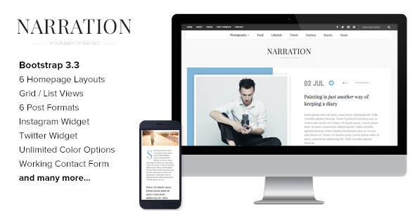 Narration - A Responsive HTML5 Blog Template