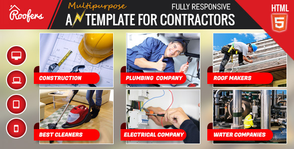 Roofers - Construction & Contractor HTML Template