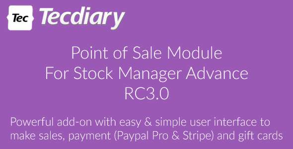 POS Module for Stock Manager Advance POS Module for Stock Manager Advance