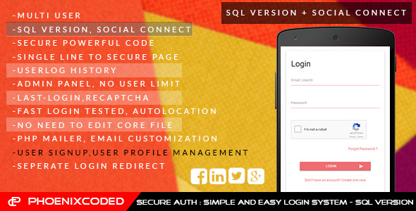 CodeCanyon Secure auth Simple and Easy login sys- SQLVersion 11767114 CodeCanyon Secure auth Simple and Easy login sys- SQLVersion 11767114