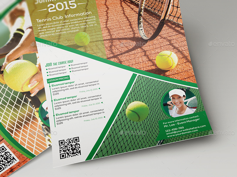 tennis flyers templates free