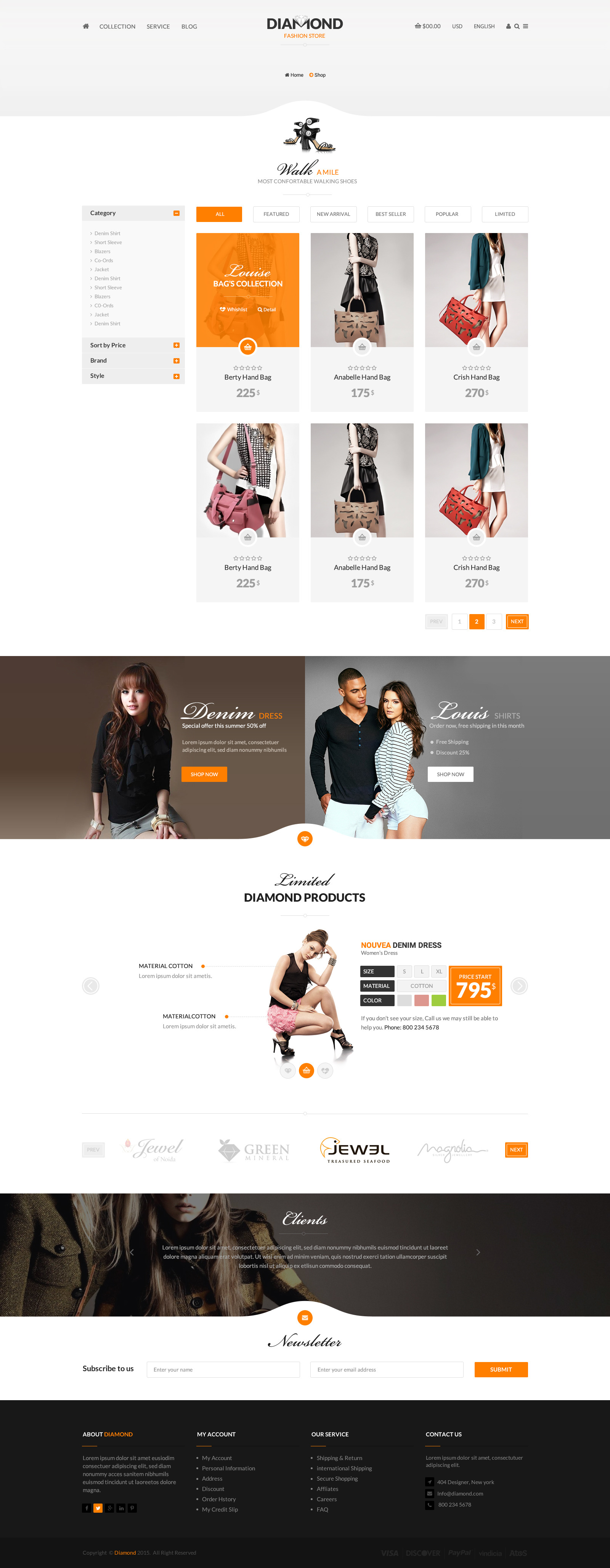 Diamond - Multi-Purpose eCommerce PSD Template - PSD Templates ...