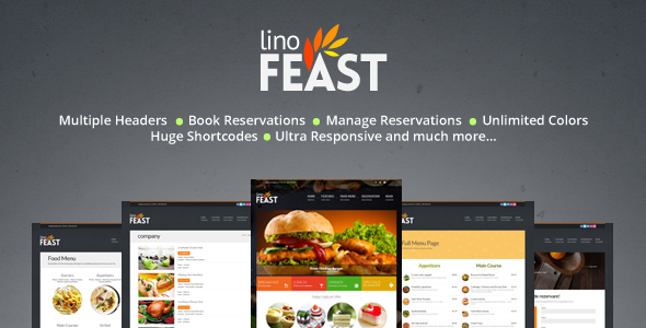 LinoFeast: Restaurant Responsive WordPress Theme