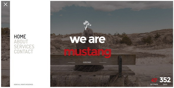 Mustang || Responsive Coming Soon Page