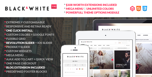 Black&White - Responsive Magento Theme