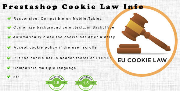 Prestashop Cookie Law Module - Prestashop EU Cookie Law