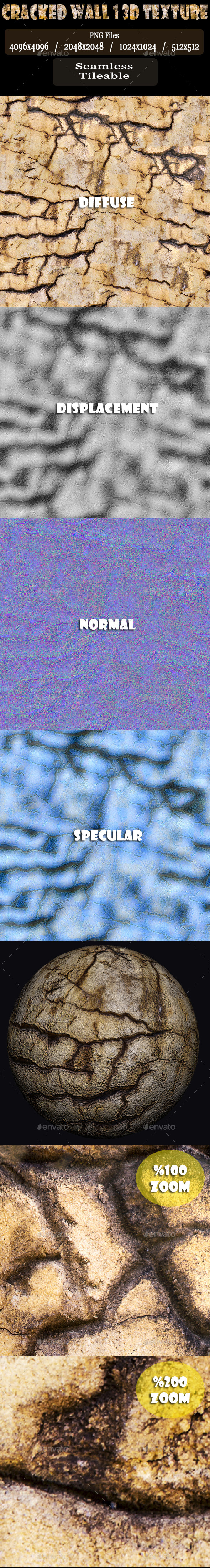 3DOcean Cracked Wall 1 3D Texture 12154001 3DOcean Cracked Wall 1 3D Texture 12154001